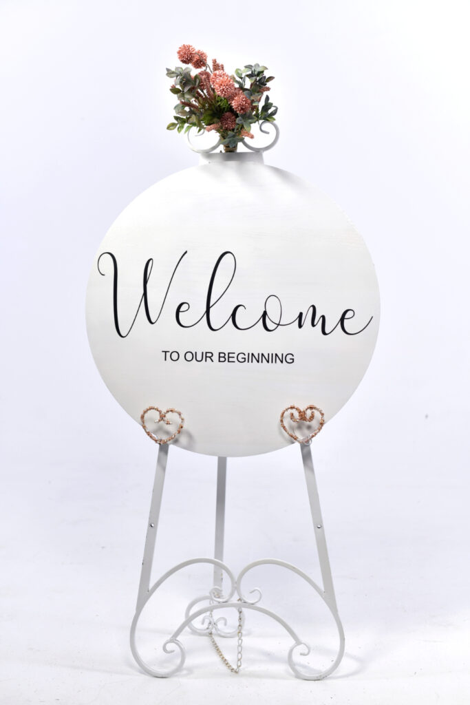 Welcome signs, free with packages