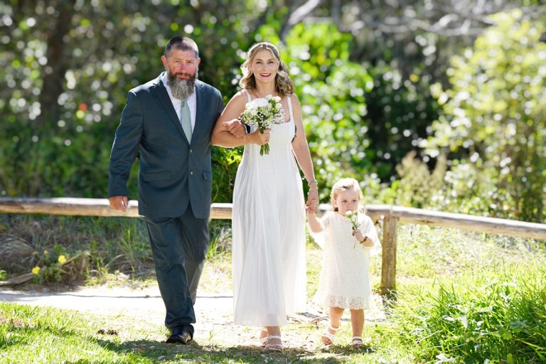 Noosa beach bride