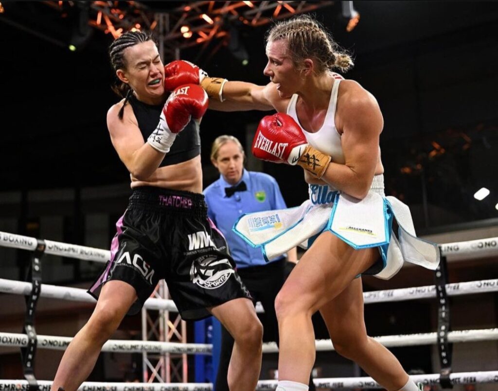 Australian boxing champion Ella boot