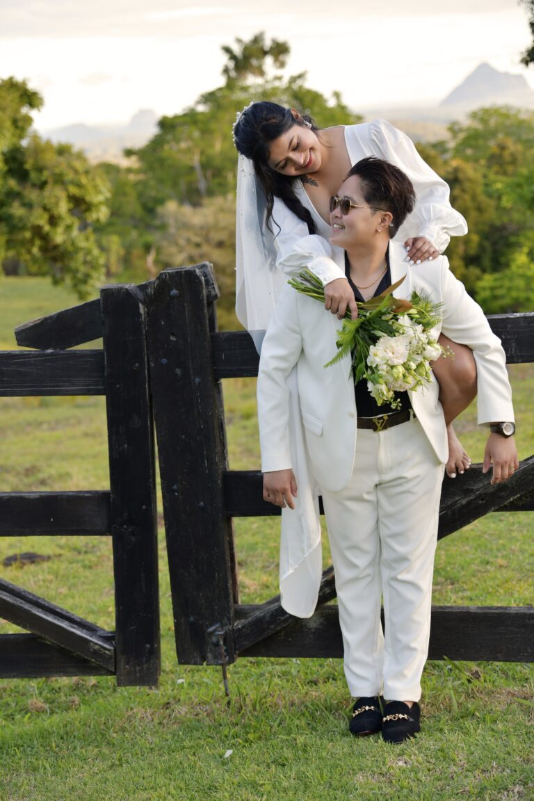 two girls and a wedding