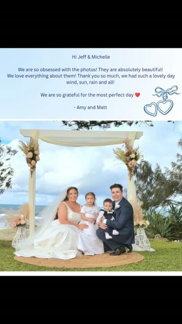 A lovely Elopement at Shelly Beach Caloundra with this lovely family.
Amy Matthew Mia & Alex.
Plus family.
Photos by
#bigsmiles_weddings