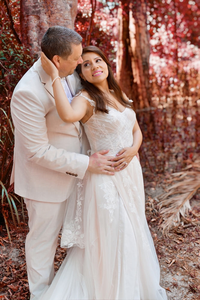 Love at Noosa beach wedding