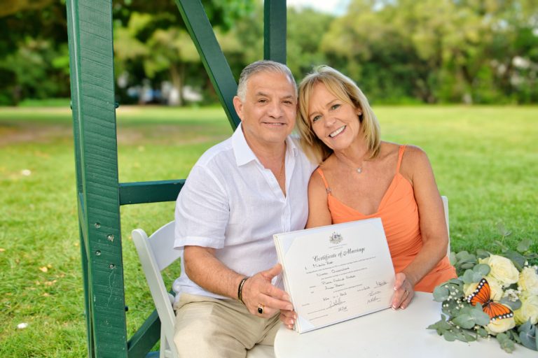 just signed wedding certificate