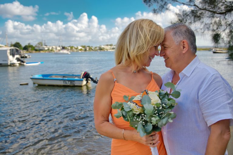 on the beach elopement
